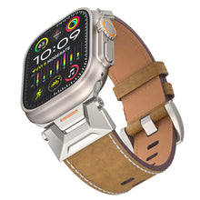 Load image into Gallery viewer, Mecha-Inspired Vintage Leather Band for Apple Watch
