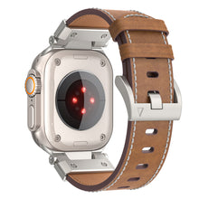 Load image into Gallery viewer, Mecha-Inspired Vintage Leather Band for Apple Watch
