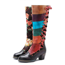 Load image into Gallery viewer, Leather Handmade Embossed Adjustable Boots
