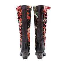 Load image into Gallery viewer, Leather Handmade Embossed Adjustable Boots
