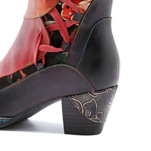 Load image into Gallery viewer, Leather Handmade Embossed Adjustable Boots
