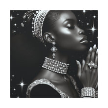 Load image into Gallery viewer, Elegant Black Woman Canvas Art - Stretched Wall Decor for Home
