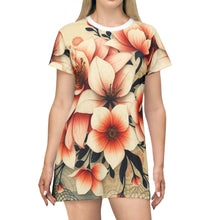 Load image into Gallery viewer, R&amp;RH Floral Elegance T-Shirt Dress for Casual Spring Outings
