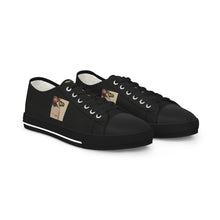 Load image into Gallery viewer, R&amp;RH Stylish Men&#39;s Low Top Black Sneakers with Unique Graphic Design
