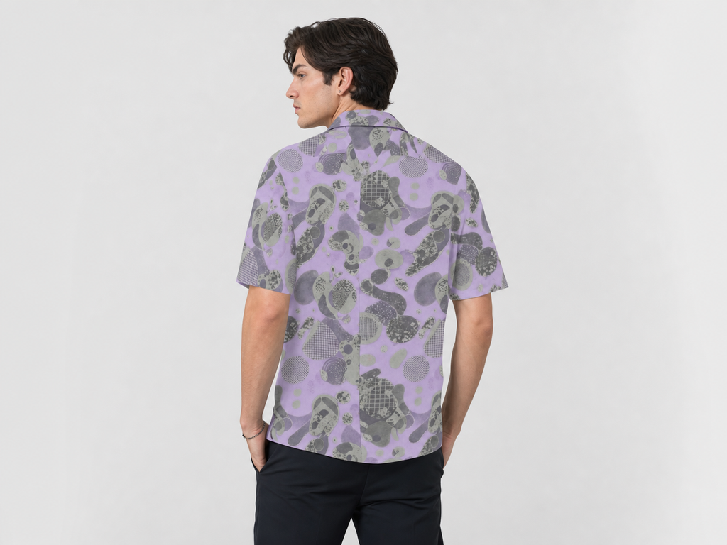 Rich and Rich Men's Lavender Fusion Designer Shirt