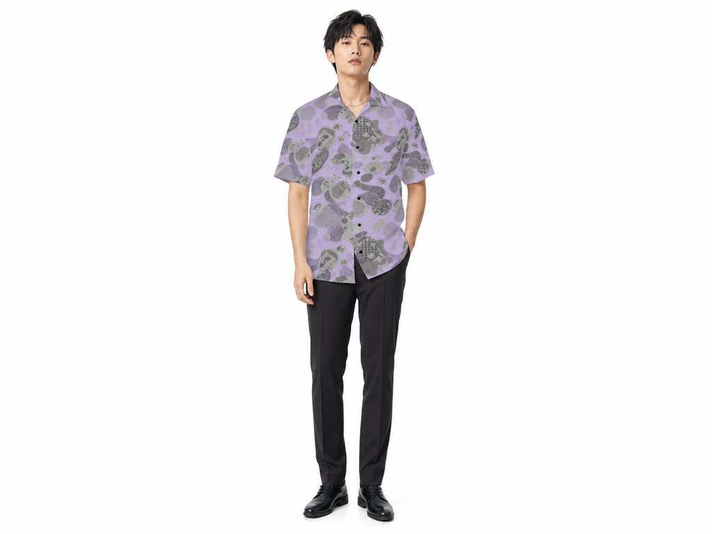 Rich and Rich Men's Lavender Fusion Designer Shirt