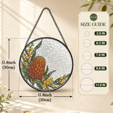 Rich and Rich  WanderGlow Australian Banksia Wattle Stained Glass Suncatcher 11.8inch