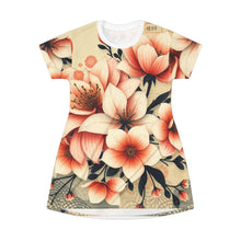 Load image into Gallery viewer, R&amp;RH Floral Elegance T-Shirt Dress for Casual Spring Outings
