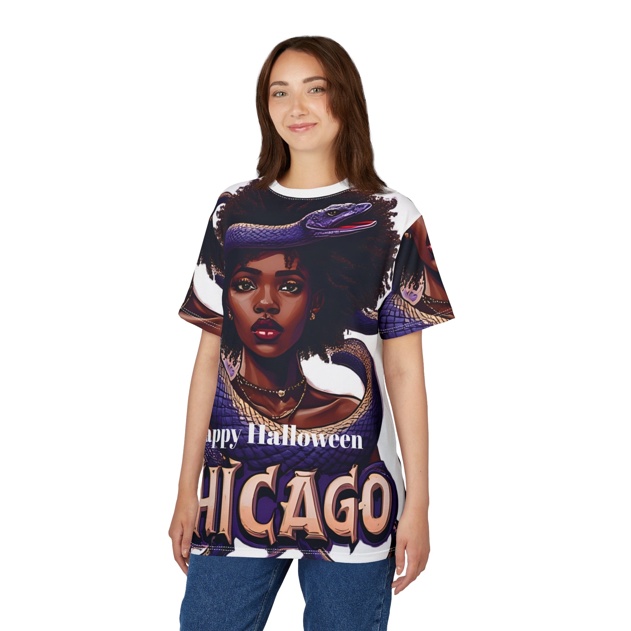 Spooky Chic Halloween Tee, Custom Halloween Shirt, Unisex Graphic Tee, Fall Fashion, Chicago Inspired Top, Unique Gift for Her