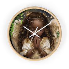 Load image into Gallery viewer, Angel-Themed Wall Clock, Spiritual Home Decor, Meditation Gift, Nursery Wall Art, Prayer Clock
