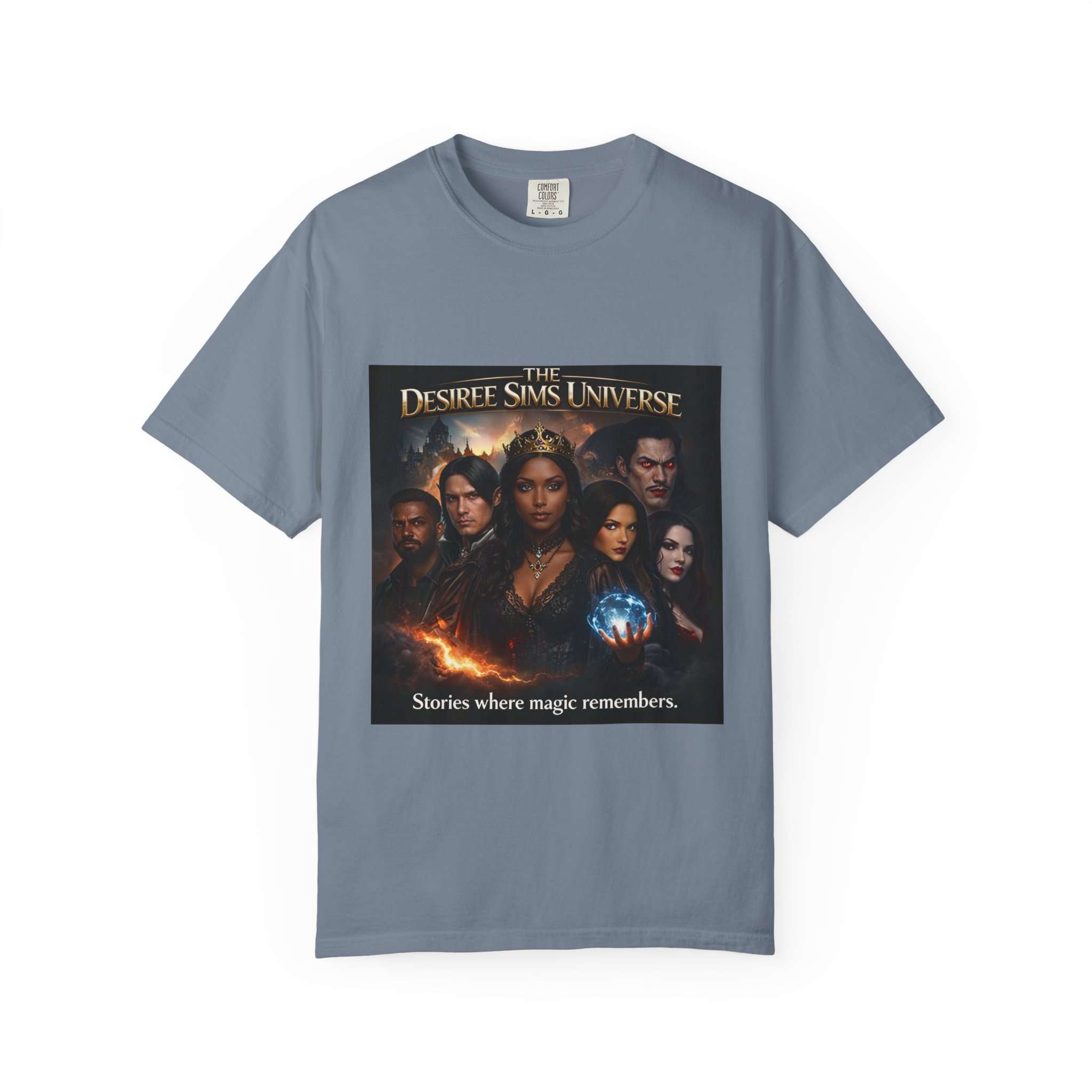 Garment-dyed heavyweight T-shirt with Desiree Sims Universe cast poster print and relaxed fit — additional view 10