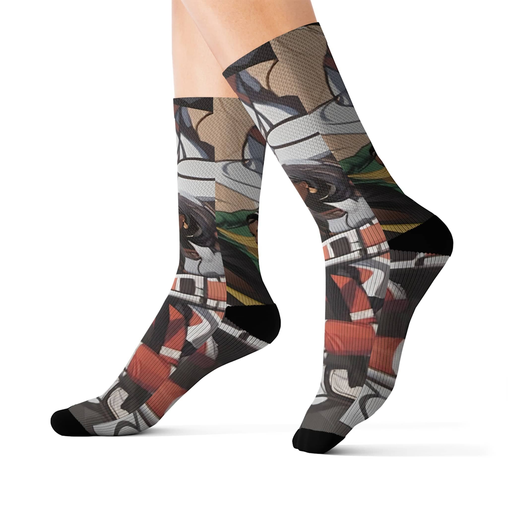 R&RH Lady Viper Socks with vibrant all over print and cushioned bottoms
