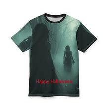 Load image into Gallery viewer, Mystical Forest Unisex Tee, Gloomy Atmosphere T-Shirt for Nature Lovers, Art Tee for Halloween, Unique Gift for Friends, Customizable [...]
