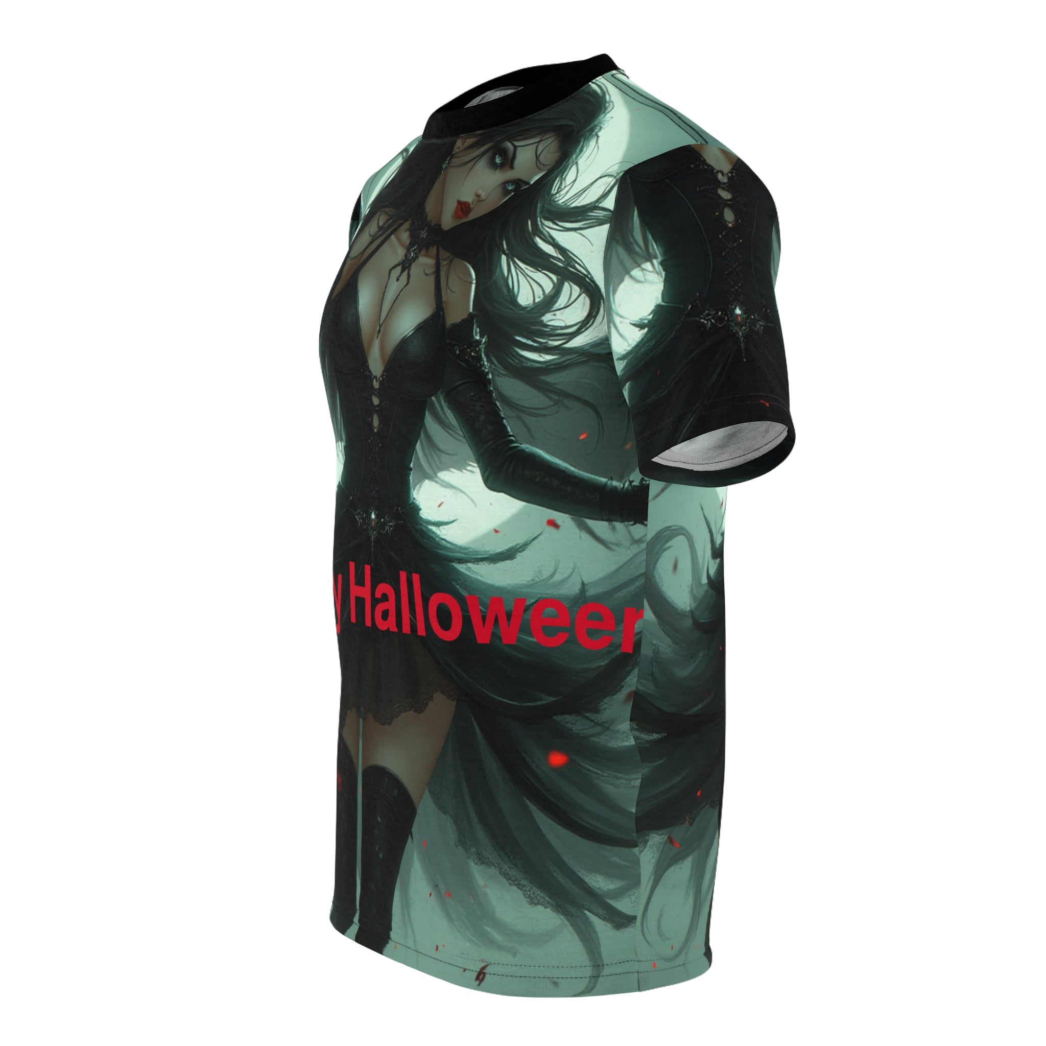 Halloween Gothic Fairy Unisex Tee with dark fantasy spooky graphic design