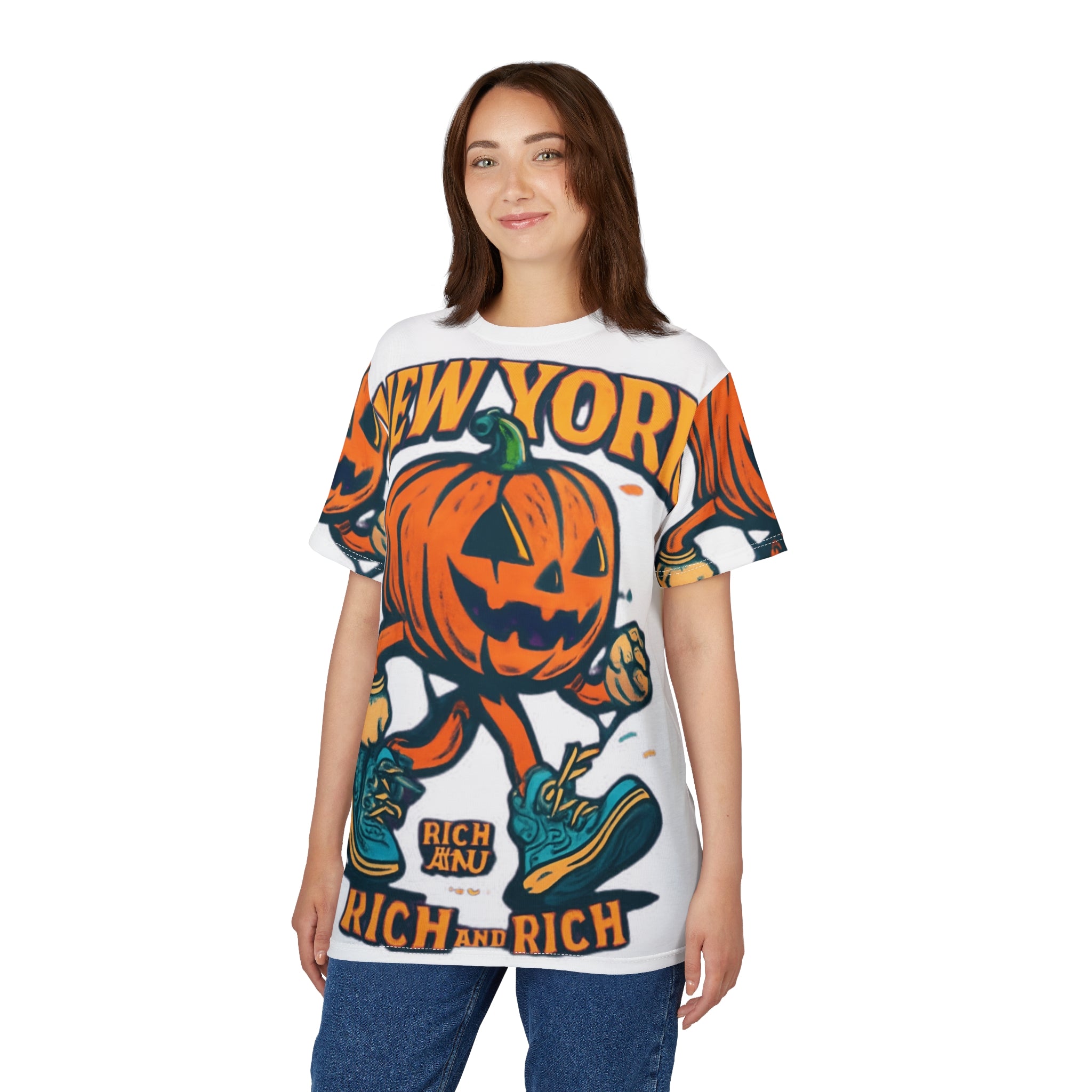 Halloween Pumpkin Unisex Tee, Unique Graphic T-Shirt, Seasonal Casual Wear, Fall Apparel, Perfect for Halloween Parties
