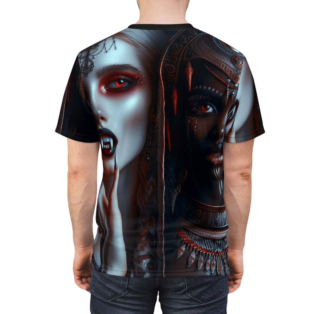 Gothic Aesthetic Unisex Tee featuring spooky Halloween-themed bold graphic print