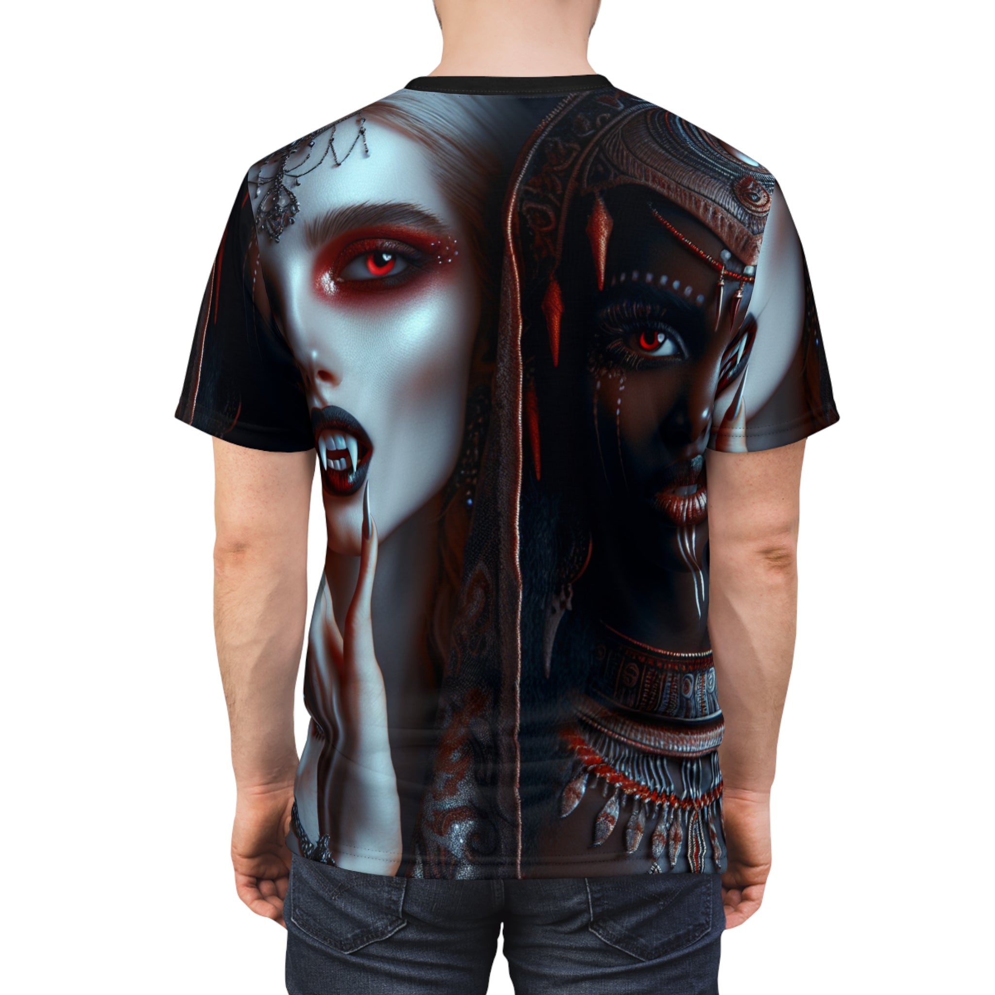 Gothic Aesthetic Unisex Tee featuring spooky Halloween-themed bold graphic print
