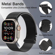 Load image into Gallery viewer, Magnetic Umbrella Buckle Milanese Stainless Steel Strap for Apple Watch
