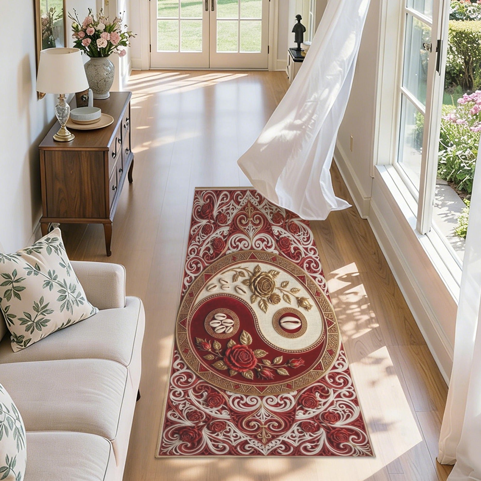 The Tribal Elegance Harmony Series – Crimson Sanctuary Rug 60x24inch - Rich and Rich Homeopportunities
