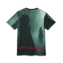 Load image into Gallery viewer, Mystical Forest Unisex Tee, Gloomy Atmosphere T-Shirt for Nature Lovers, Art Tee for Halloween, Unique Gift for Friends, Customizable [...]
