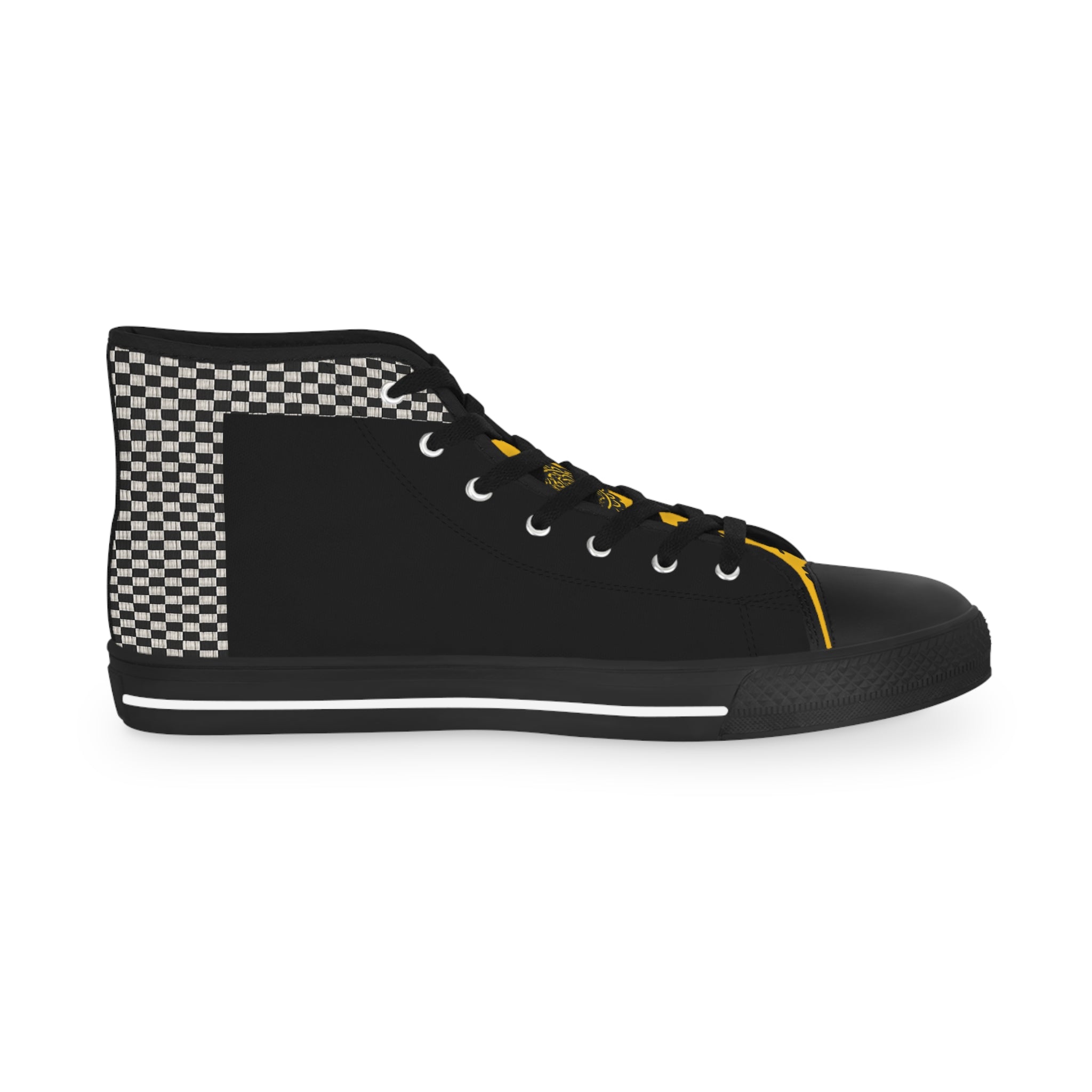 Rich and Rich Stylish Black High Top Sneakers for Men, Unique Sports Sneakers, Trendy Casual Footwear, Great for Gifts and Daily Wear, Ideal for Special Occasions
