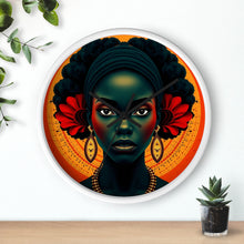 Load image into Gallery viewer, Cultural Elegance Wall Clock - Bold Black Woman Design
