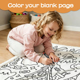 Rich and Rich Color-Me Cozy Spooky White Doodle Blanket 100 × 150 cm