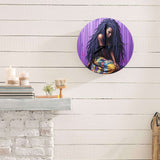 Art O’Clock Crowned in Violet Wall Clock By Rich and Rich