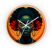 Load image into Gallery viewer, Cultural Elegance Wall Clock - Bold Black Woman Design
