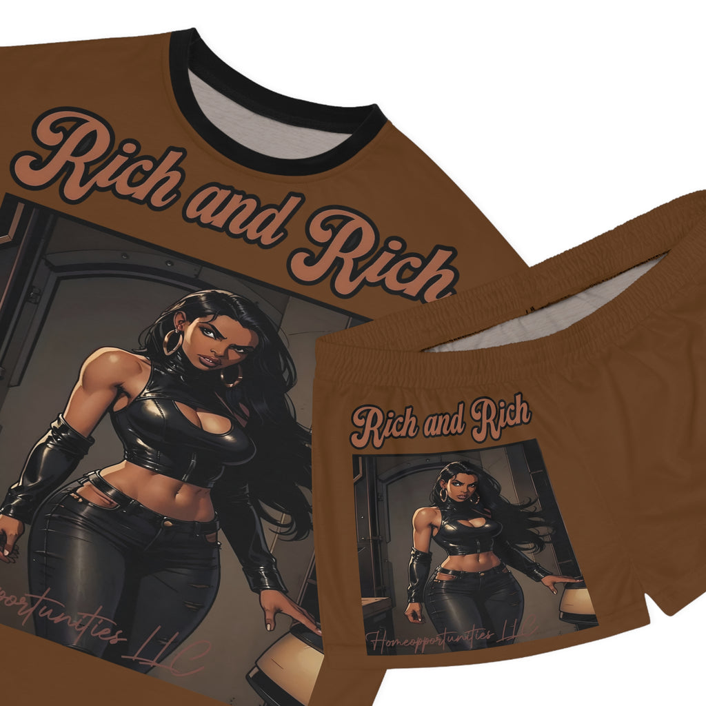 R&RH Luiiloviie Women's Short Brown Pajama Set - Stylish Loungewear for Comfort and Confidence