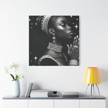 Load image into Gallery viewer, Elegant Black Woman Canvas Art - Stretched Wall Decor for Home
