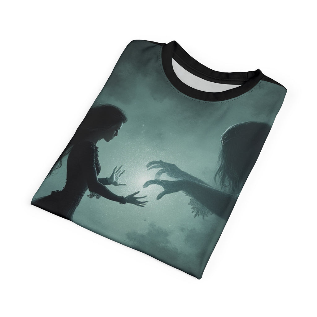 Halloween Unisex Cut & Sew Tee, Spooky Graphic T-Shirt, Fall Fashion, Halloween Costume, Unique Gift for Halloween Lovers