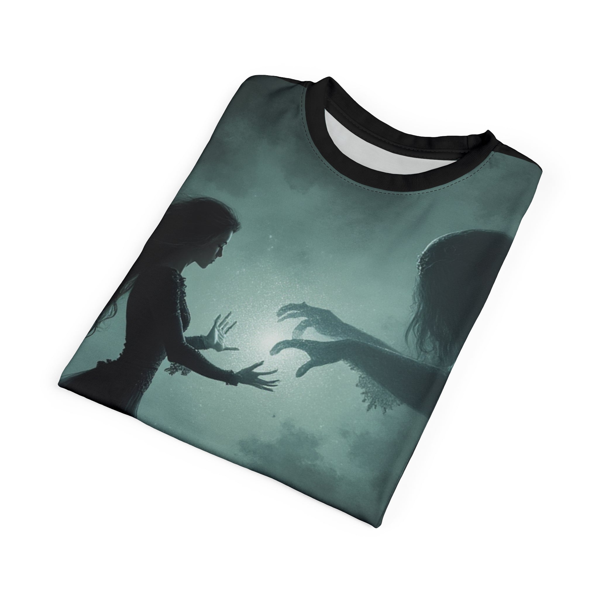 Halloween Unisex Cut & Sew Tee, Spooky Graphic T-Shirt, Fall Fashion, Halloween Costume, Unique Gift for Halloween Lovers