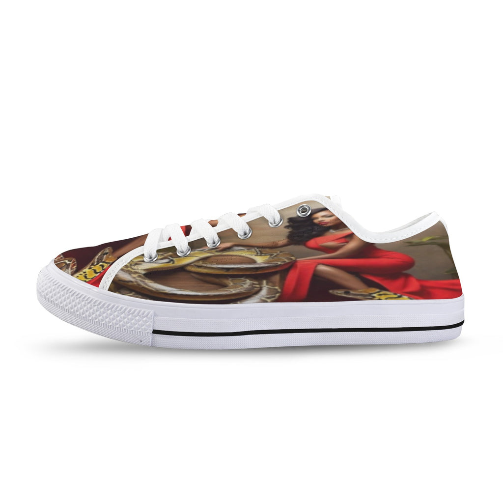 R&RH LuiiLoviie Womens Red Caricature Low Top Sneaker Seattle Low Top Women's Shoes (Model 1013-6)