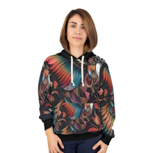 Load image into Gallery viewer, R&amp;RH Colorful Parrot-Inspired Unisex Pullover Hoodie - Vibrant Animal Print Design
