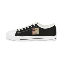 Load image into Gallery viewer, R&amp;RH Stylish Men&#39;s Low Top Black Sneakers with Unique Graphic Design
