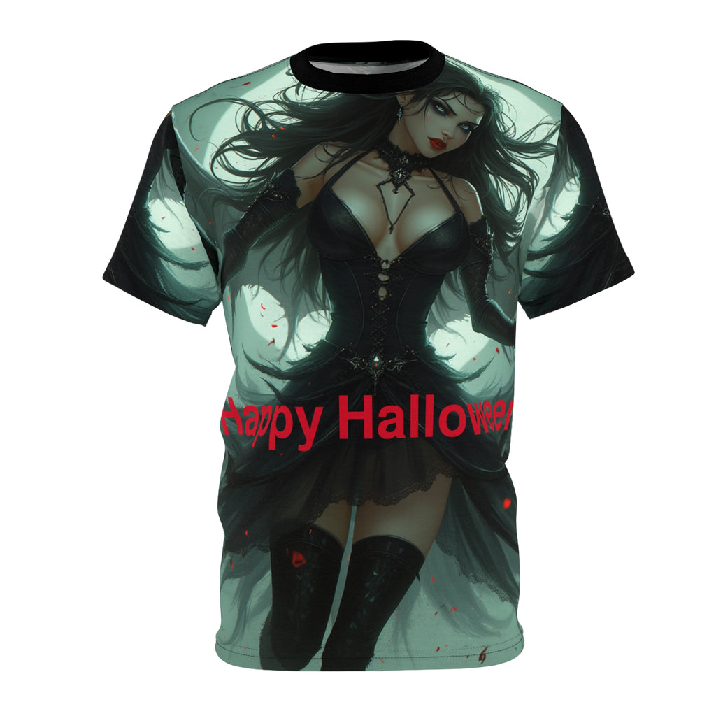 Halloween Gothic Fairy Unisex Tee with dark fantasy spooky graphic design