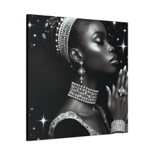 Load image into Gallery viewer, Elegant Black Woman Canvas Art - Stretched Wall Decor for Home
