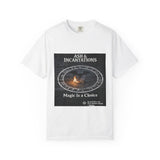 Garment-dyed heavyweight T-shirt with 'Magic Is a Choice' altar scene print and relaxed fit — alternate view