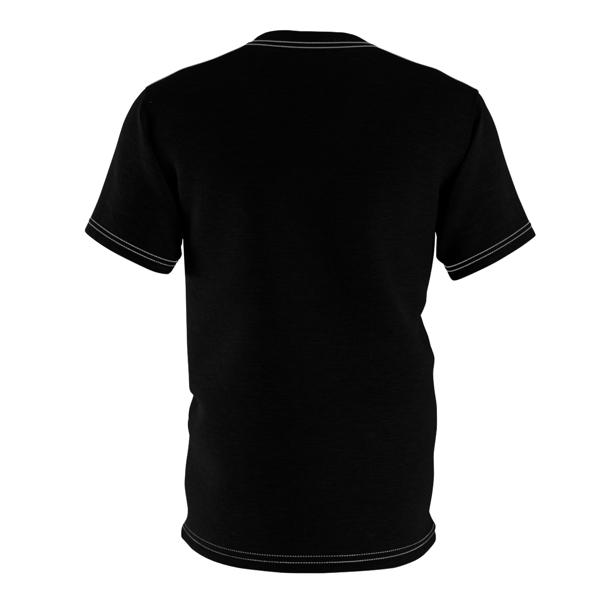 Black all-over print tee with large New York skeleton graphic, crew neck and regular unisex fit — additional view 14
