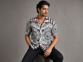 Rich and Rich Black and Red Trim Designer Shirt