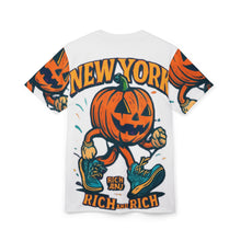 Load image into Gallery viewer, Halloween Pumpkin Unisex Tee, Unique Graphic T-Shirt, Seasonal Casual Wear, Fall Apparel, Perfect for Halloween Parties
