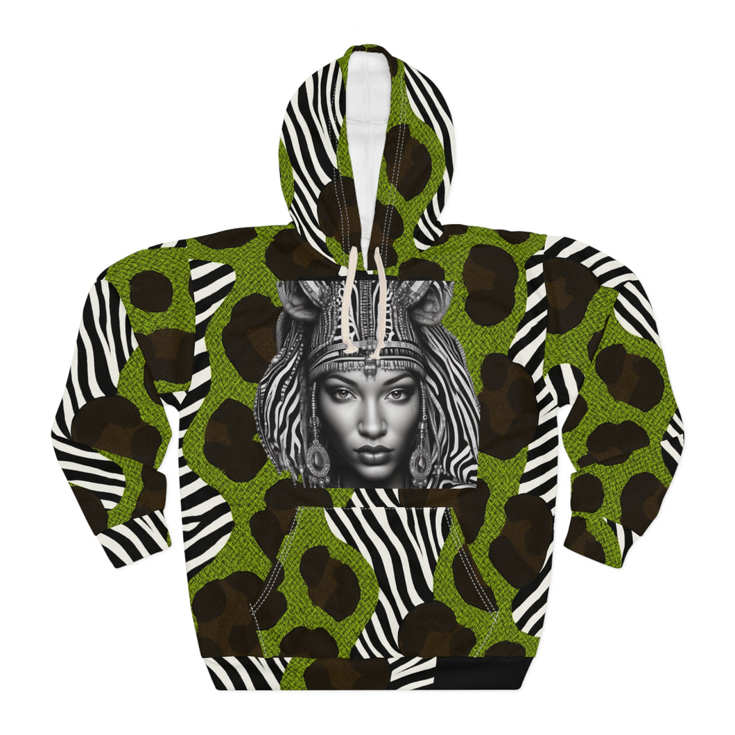Bold Animal Print Hoodie, Trendy Unisex Pullover, Wild Style Streetwear, Fashionable Gift, Safari Inspired Apparel
