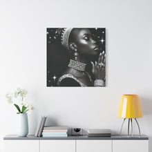 Load image into Gallery viewer, Elegant Black Woman Canvas Art - Stretched Wall Decor for Home
