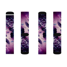 Load image into Gallery viewer, Artistic Sublimation Socks with Floral &amp; Bird Design | Vibrant Printed Crew Socks for Unique Style
