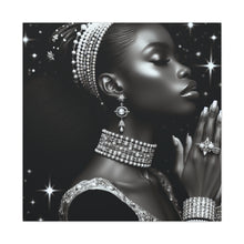 Load image into Gallery viewer, Elegant Black Woman Canvas Art - Stretched Wall Decor for Home
