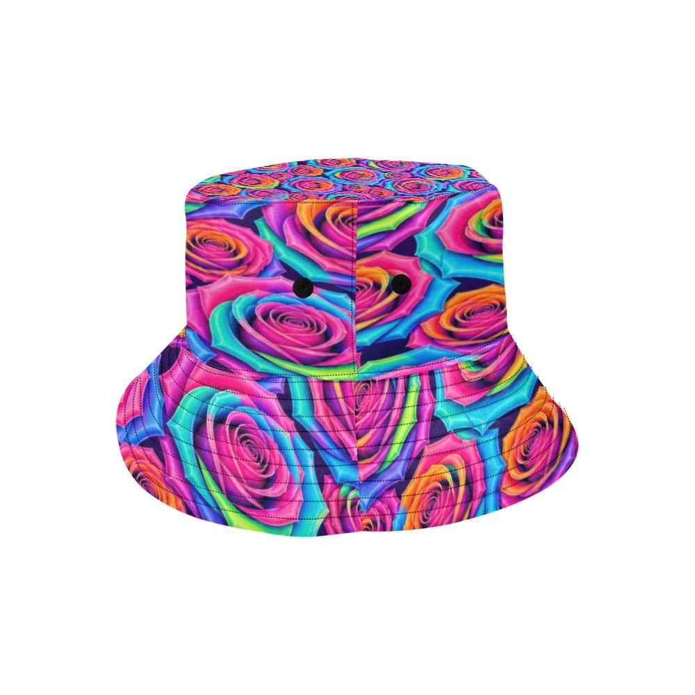 Rich and Rich Vivid Purple Floral Bucket Hat All Over Print Bucket Hat - Rich and Rich Homeopportunities
