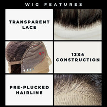 Load image into Gallery viewer, Coffee 13x4 Transparent Lace Front 100% Human Hair Bob Wig
