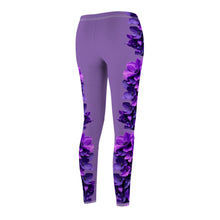 Load image into Gallery viewer, Floral Purple Casual Leggings for Women - Comfortable Activewear
