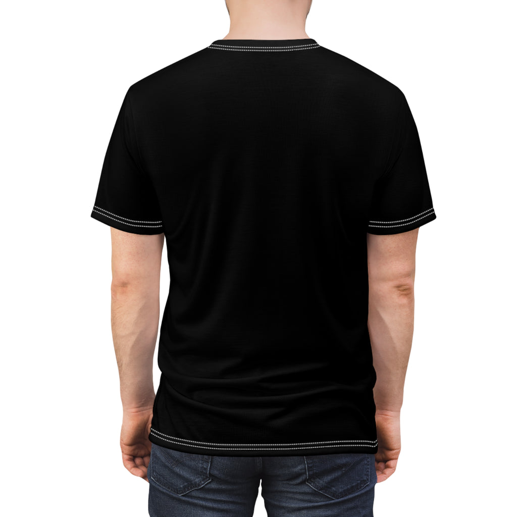 Unisex Gothic New York Skeleton T-Shirt with bold skull graphic on black background